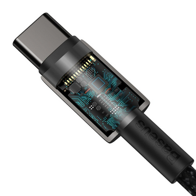 Кабель USB Type-C Baseus USB Type-C to Type-C Tungsten Gold Fast Charging 2m Black (CATWJ-A01) 602 фото