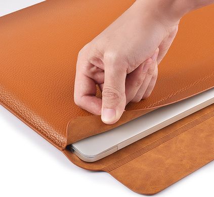 Чехол WIWU Genuine Leather Laptop Sleeve 14" (Brown) 12245 фото